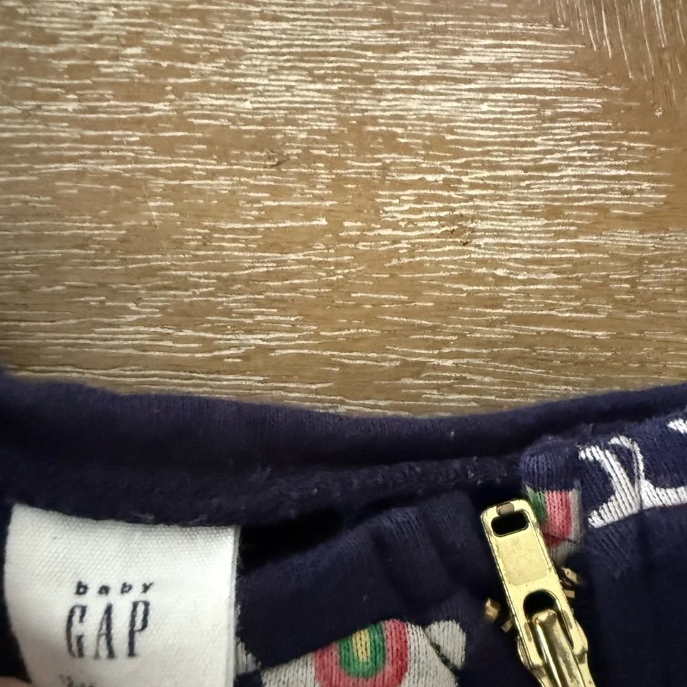 BABY GAP Navy Blue LLAMA Print Dress 12-18 mths - Picture 4 of 4